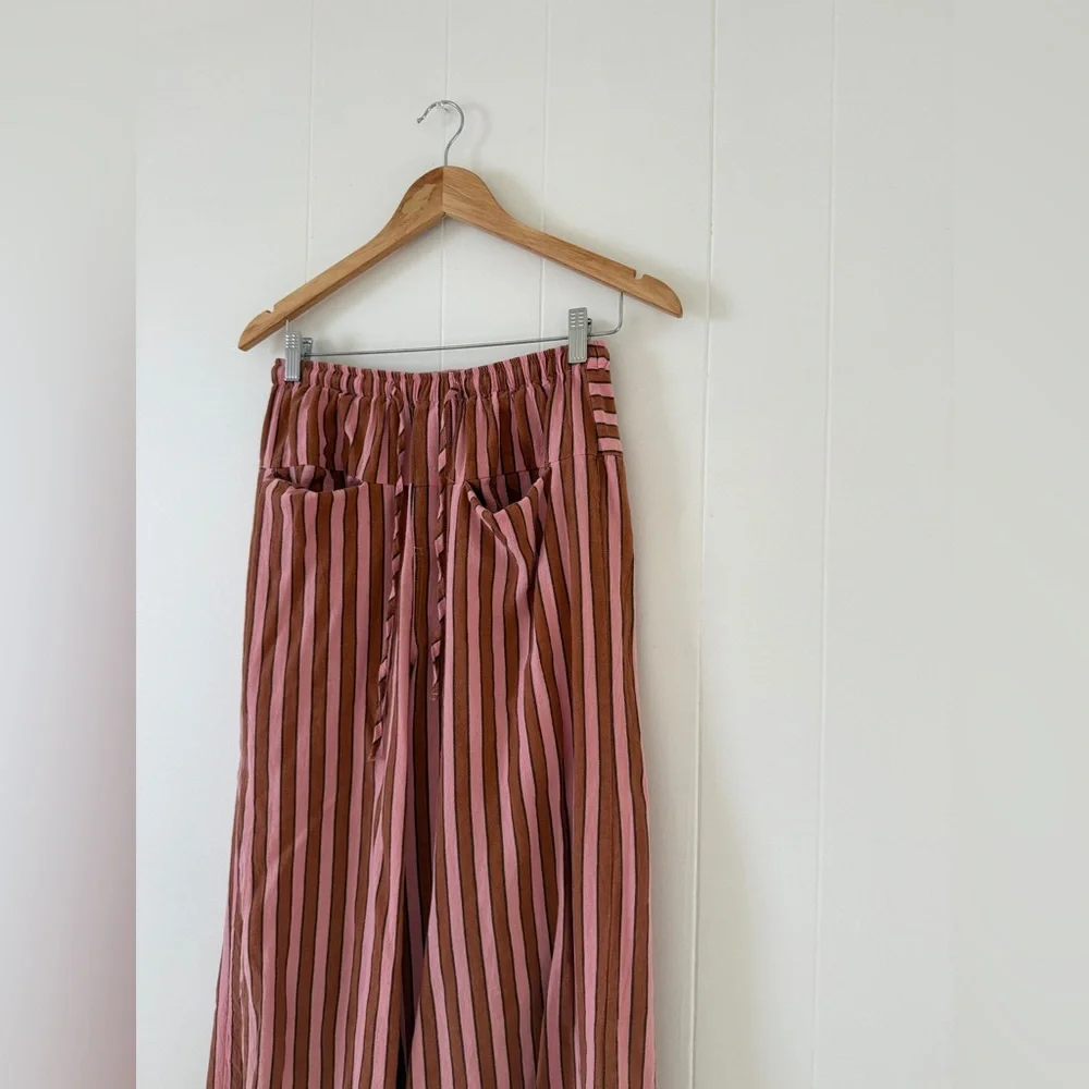 Cotton Pink Stripe Trousers - Picture 2 of 5